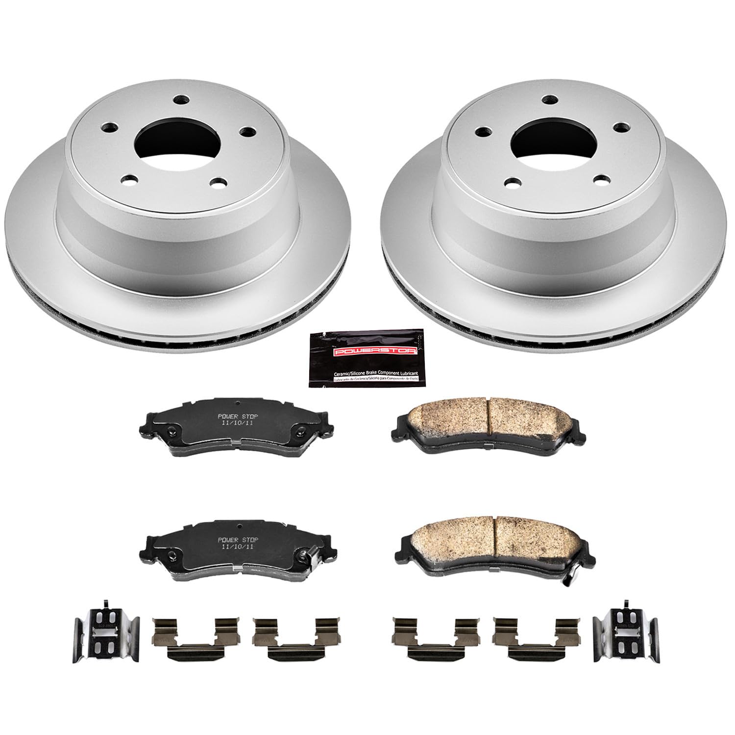 Power Stop CRK2003 Brake Rotor & Coated Ceramic Brake Pads- rear For Chevrolet Blazer, Chevrolet S10, GMC Jimmy, GMC Sonoma, Isuzu Hombre, Oldsmobile Bravada [Model Specific]