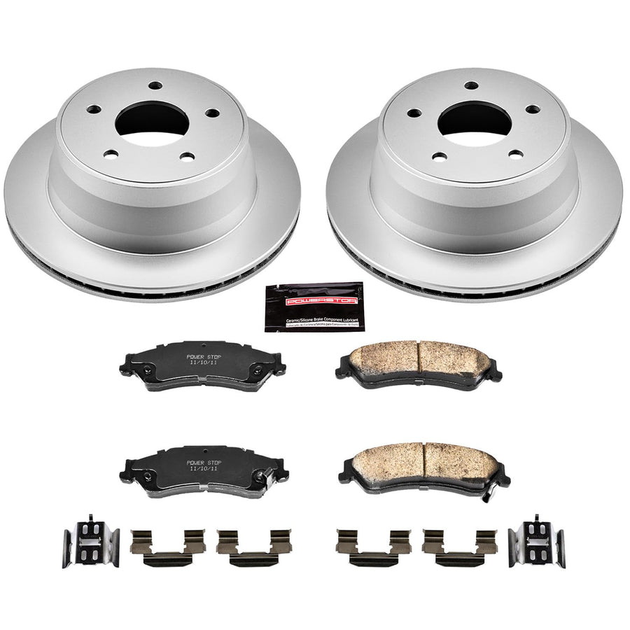 Power Stop CRK2003 Brake Rotor & Coated Ceramic Brake Pads- rear For Chevrolet Blazer, Chevrolet S10, GMC Jimmy, GMC Sonoma, Isuzu Hombre, Oldsmobile Bravada [Model Specific]