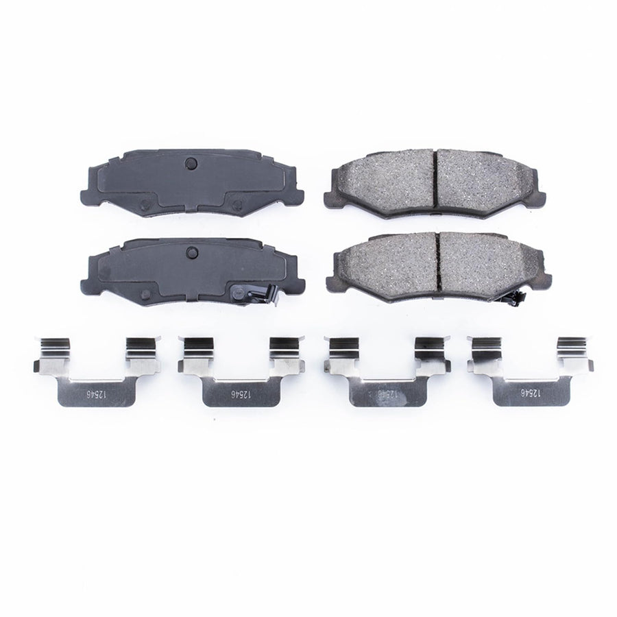Power Stop Rear Brake Kit For Chevrolet Corvette 1997-13 | Cadillac XLR 2004-09 - Ceramic Brake Pads With Installation Hardware, 17-732