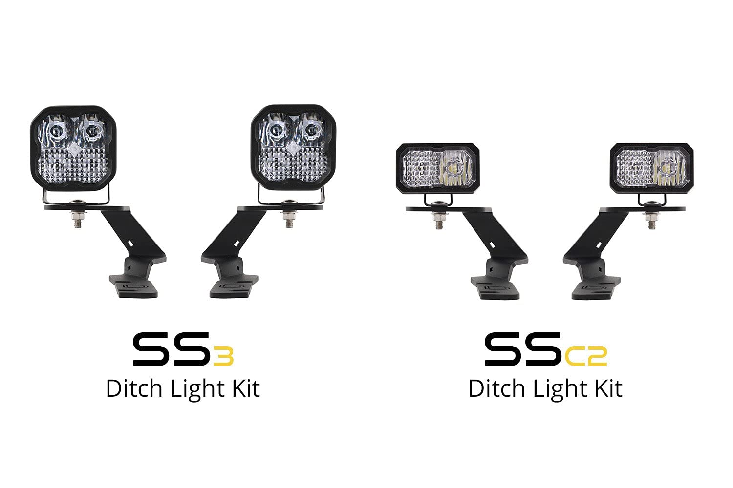 Ditch Light Brackets Diode Dynamics DD6582 for 2019-2021 Ford Ranger