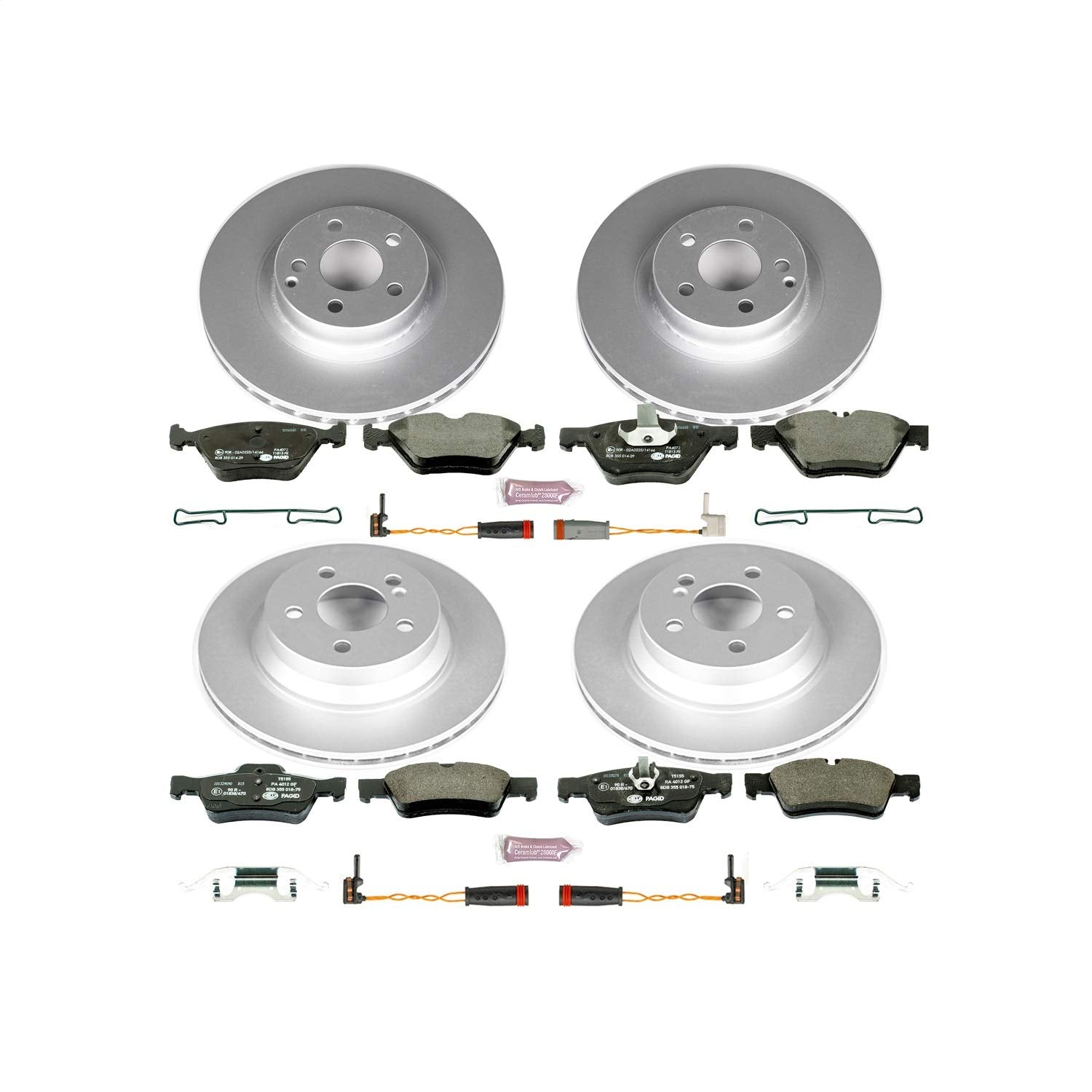 Power Stop ESK4518 Euro-Stop Brake Kit Front & Rear For Mercedes-Benz E350 2006-2009 [Model Specific]