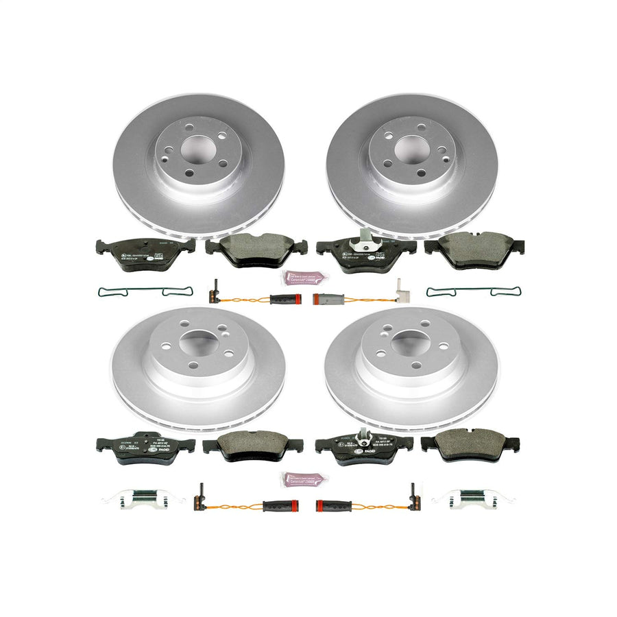 Power Stop ESK4518 Euro-Stop Brake Kit Front & Rear For Mercedes-Benz E350 2006-2009 [Model Specific]