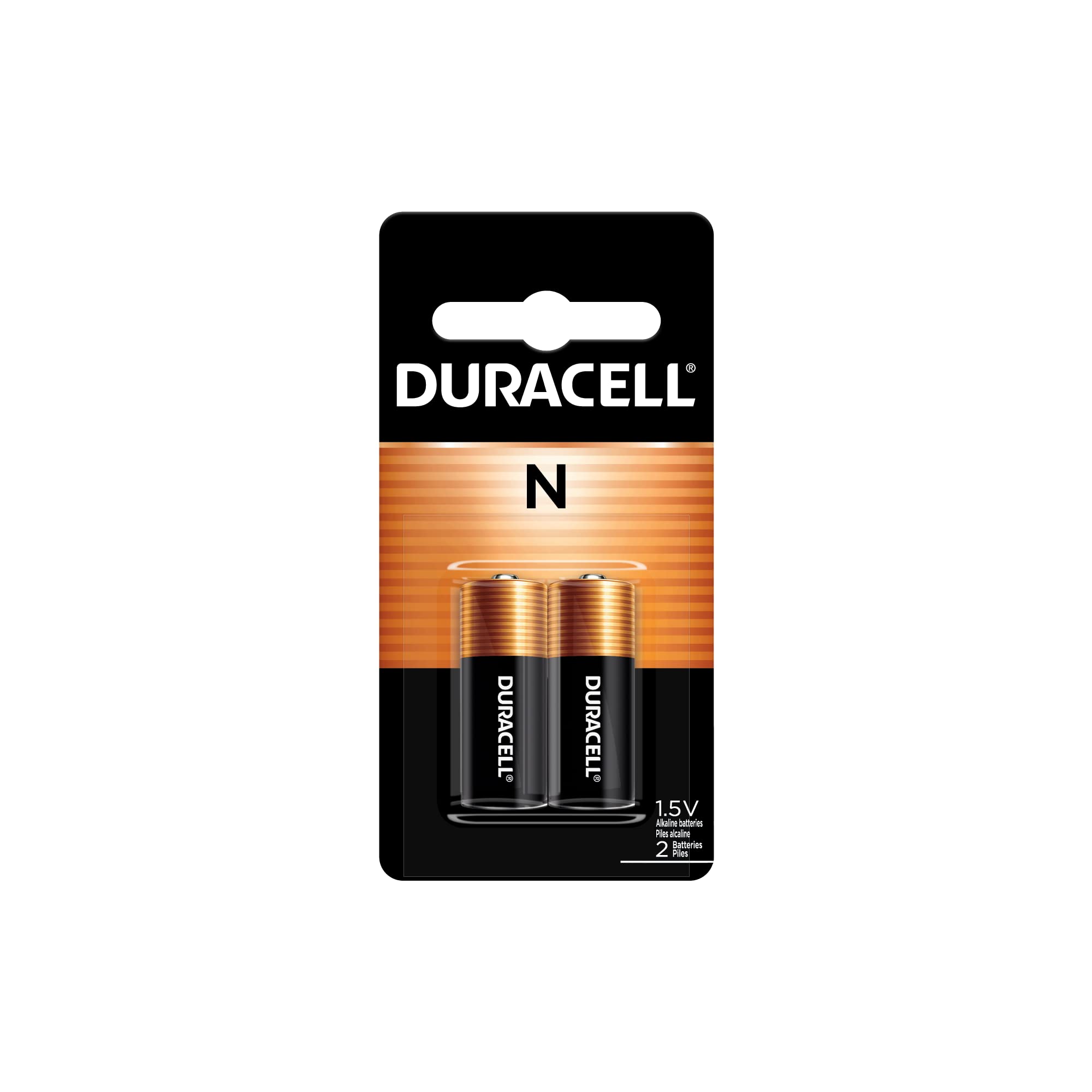 N 1.5V Duracell Alkaline Battery, 2 Count Pack, N 1.5 Volt Alkaline Battery, Long-Lasting for Key Fobs, GPS Trackers, and More