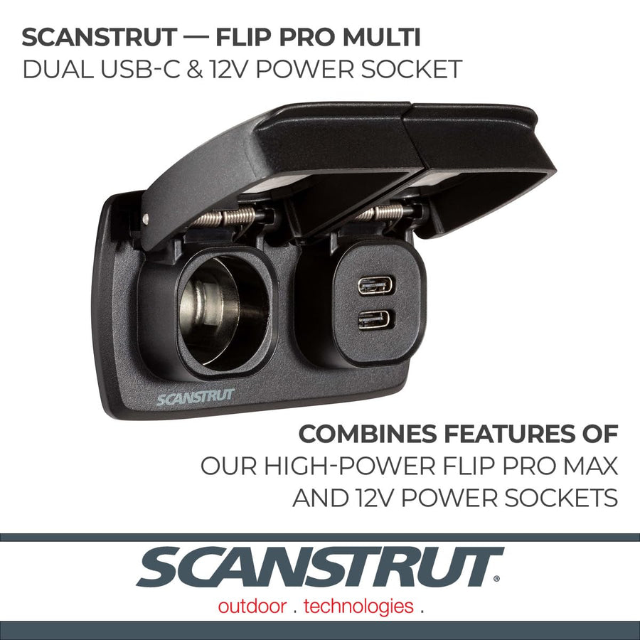 Scanstrut Flip Pro Multi - Dual USB-C with 12V Power Socket SC-Multi-F1