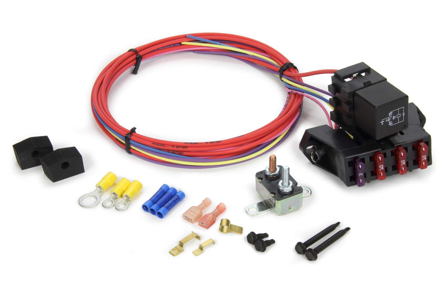 70113 Painless Performance Cirkit Boss Auxiliary Fuse Block, 3 Ignition-Hot Circuits