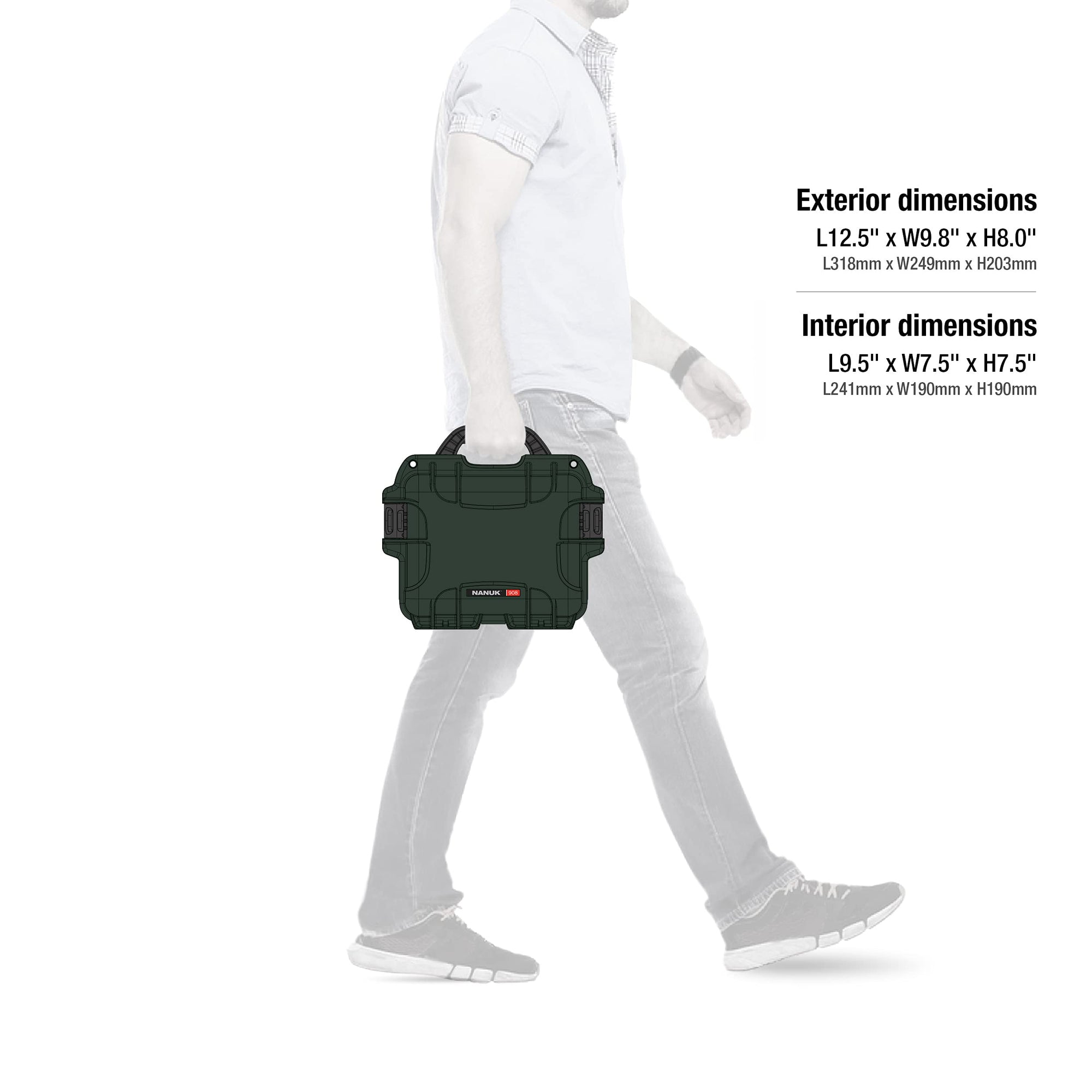 Olive Nanuk 908 Waterproof Hard Case
