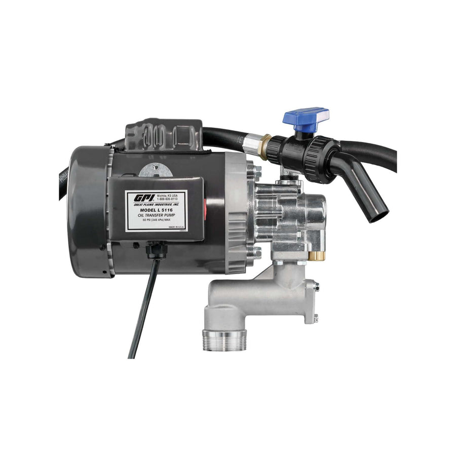 L5116 GPI Heavy Duty Oil Transfer Pump for High Viscosity Fluids, 16 QPM/4 GPM, 115/230 Volt AC (142100-01)