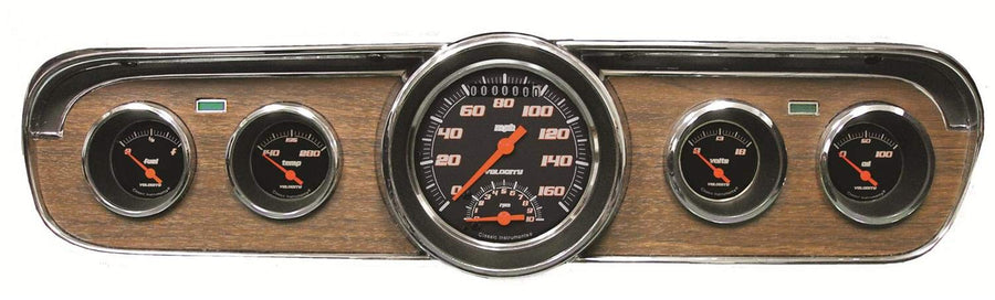 Velocity Black Gauge Set Classic Instruments MU65VSB35 with Tachometer Fits 1965-1966 Mustang