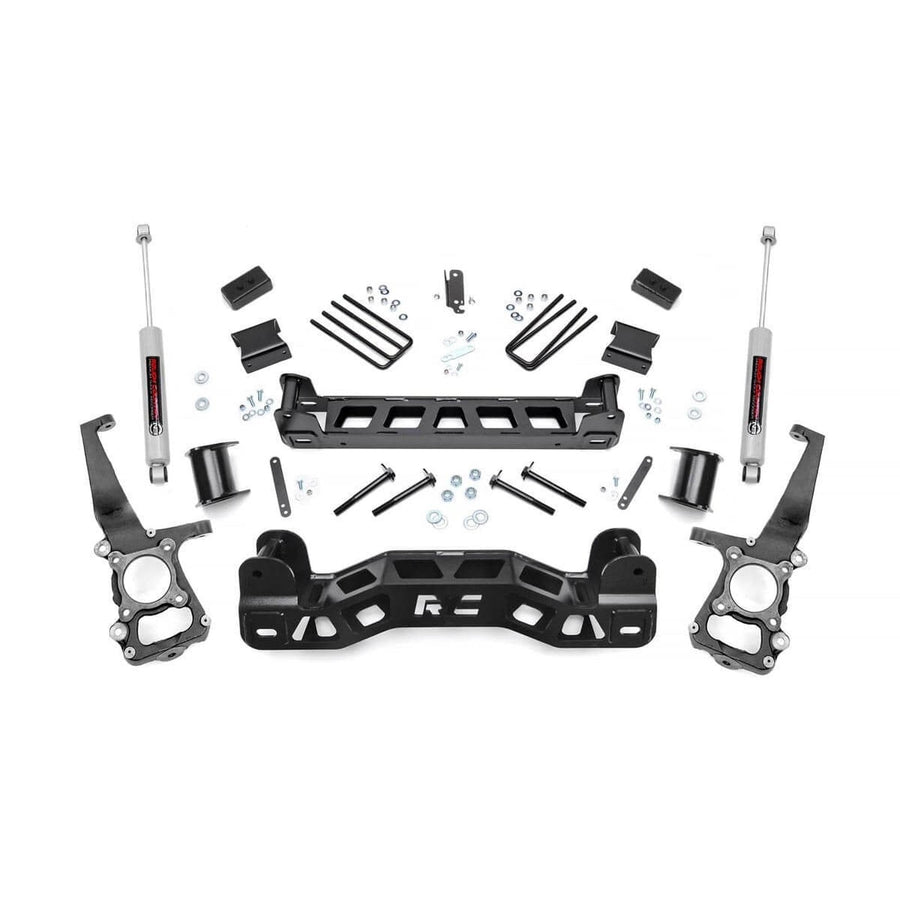 4 Inch Rough Country Lift Kit with Premium N3 Shocks for Ford F-150 2WD (2009-2010)