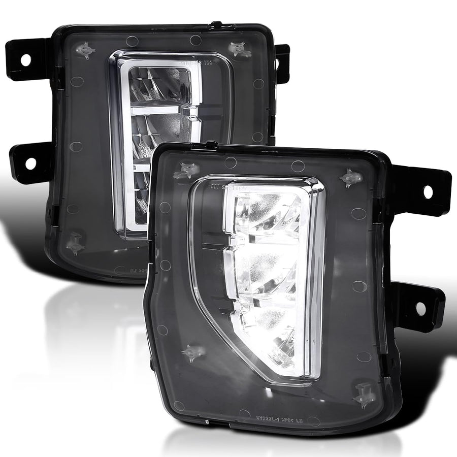 Clear Lens SPEC-D TUNING LED Fog Lights +Built-In LED Bulbs+Switch Included Compatible with 2016-2018 Chevy Silverado 1500 L+R Pair Assembly