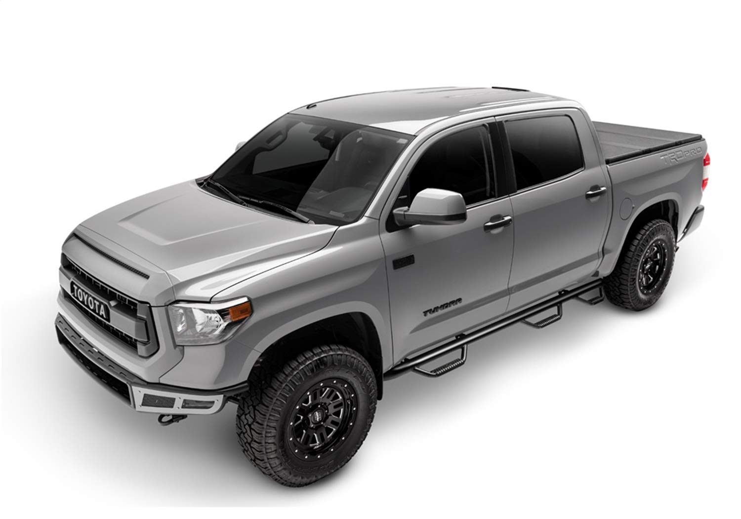 Nerf Steps RealTruck for Dodge RAM | Wheel-to-Wheel w/ Bed Access, Heavy Duty Steel, Textured Black | D0289QC-6-TX | Fits 2002-2008 Dodge RAM 1500, 2002-2009 2500/3500 Quad Cab 6.4' Standard Bed.