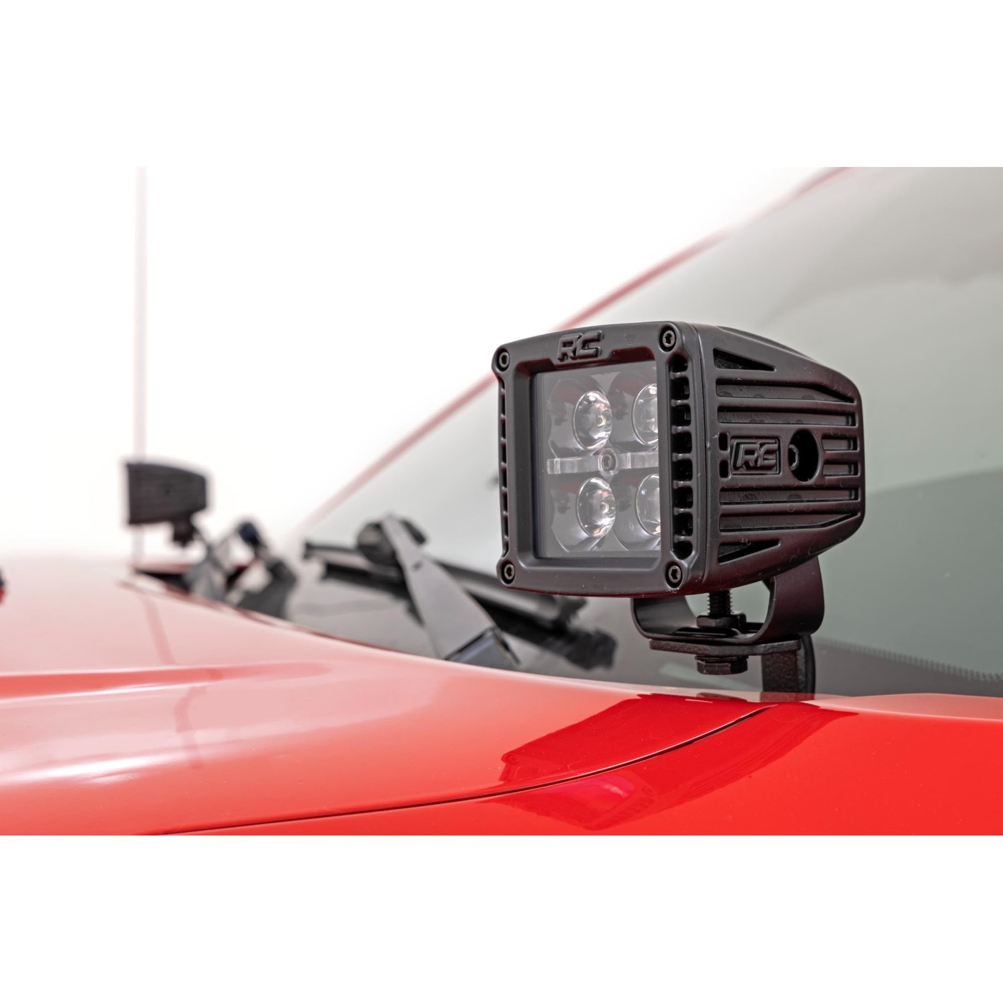 Rough Country LED Ditch Light Kit for Tacoma Toyota (2005-2015) - 80W Dual 2" Spectrum Series Lights, 9600 Lumens, Wide Flood Beam