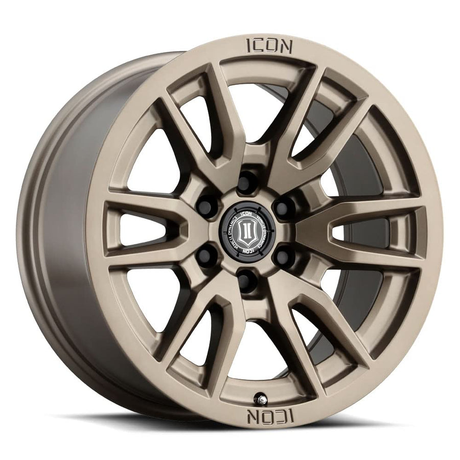 Vector 6 ICON Alloys, Bronze, 17 x 8.5/6 x 135, 6mm Offset, 5" BS, 2417856350BR