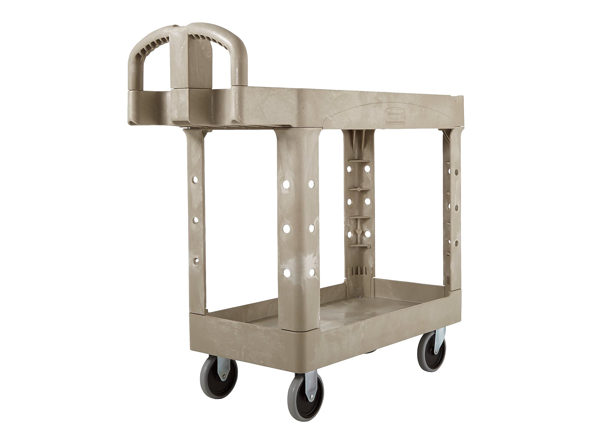 Utility Cart Heavy-Duty, 2-Shelf, 17-7/8w x 39-1/4d x 33-1/4h, Beige - 450088BG
