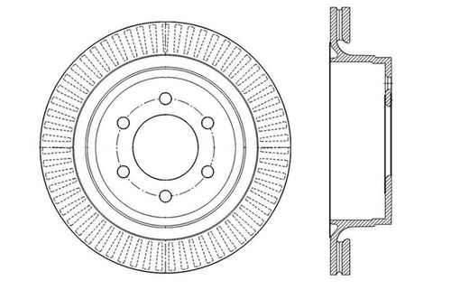Cryo Sport StopTech 128.65135CR Drilled and Slotted Rotor