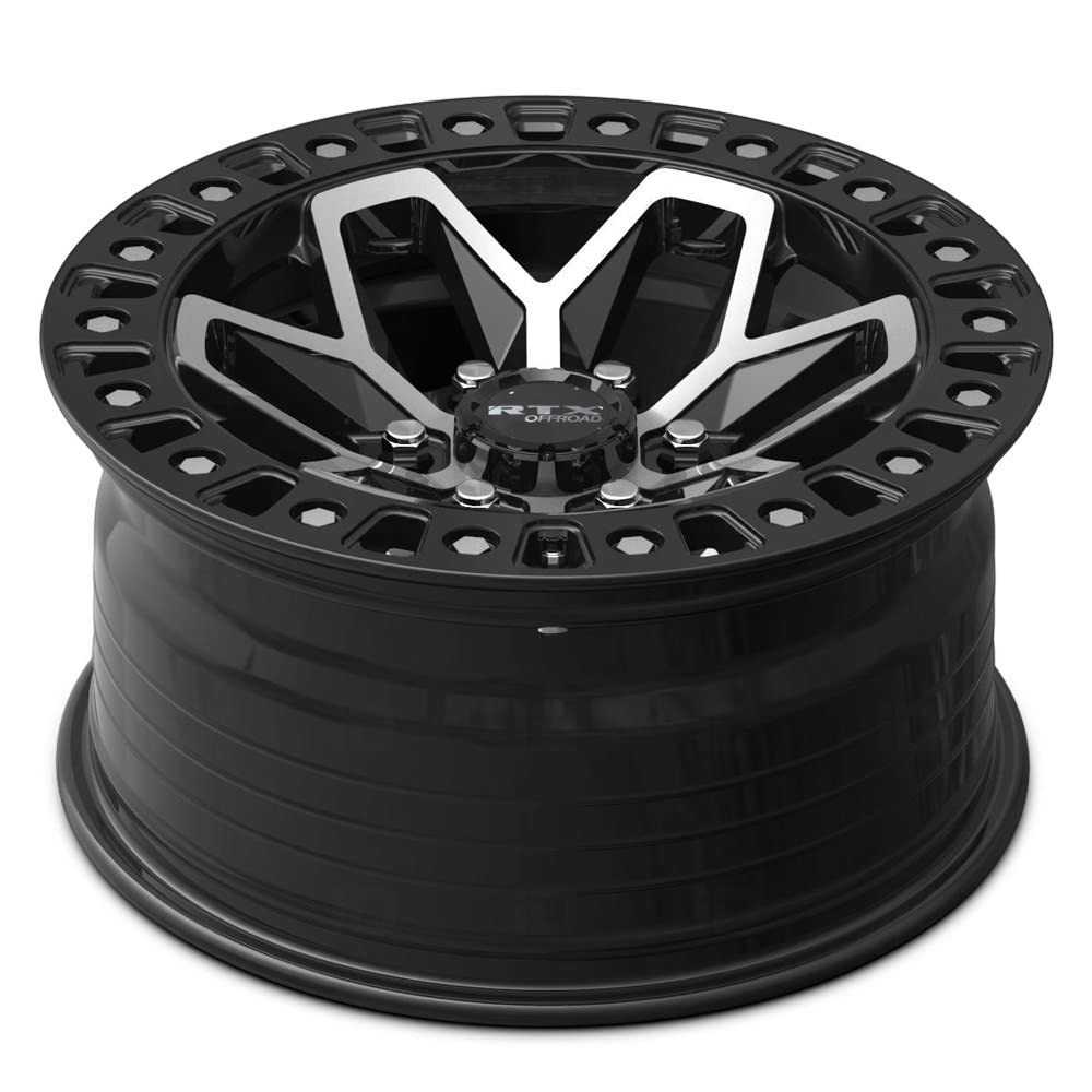 Custom RTX Wheel ZION - 18x9, 20 Offset, 8x180 Bolt Pattern, 125mm Hub - Black with Machined Face Rim