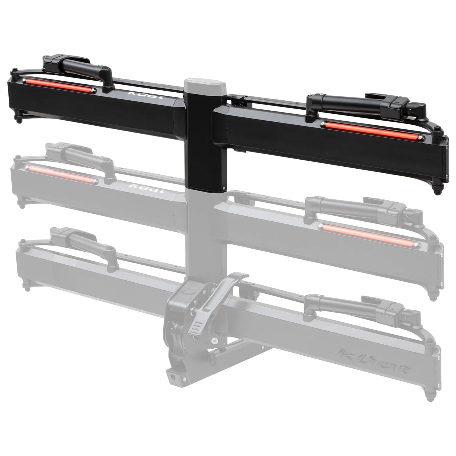 Piston Pro X KUAT 1-Bike Add-On - Rugged Durable Kashima-Coated Portable No Frame Contact Easy-to-Attach Bicycle Rack Expansion Kit Compatible with 2" Piston Pro X LED Hitch Rack