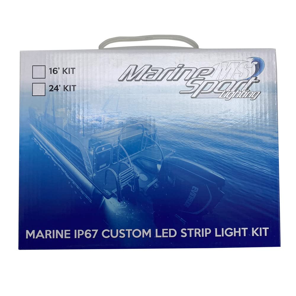 Marine All-Around Light Fit White 9ft Flexible Strip Light w/Clear Waterproof Sleeve IP67 MS9FTWSTRIP-W Marine Sport Lighting