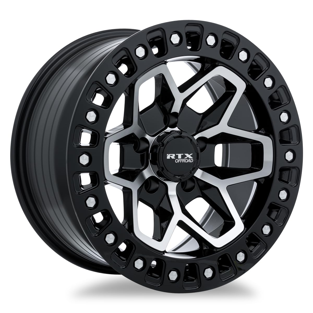 083028 • RTX® Zion • Gloss Black Machined • 20x9 6x139.7 ET0 CB106.1 (Offroad)