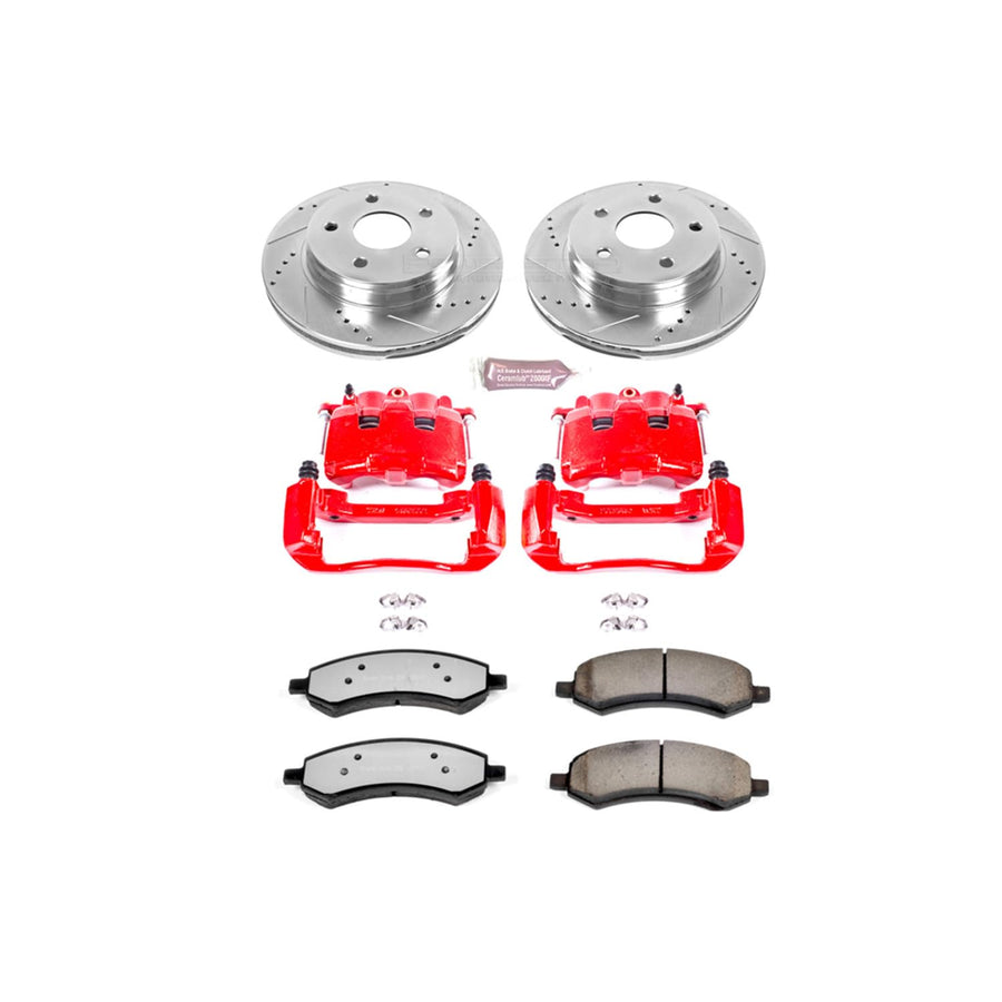 Power Stop Z36 KC2163-36 Front Truck and Tow Brake Kit with Calipers For Dodge Ram 1500 2006-2008 [Model Specific]