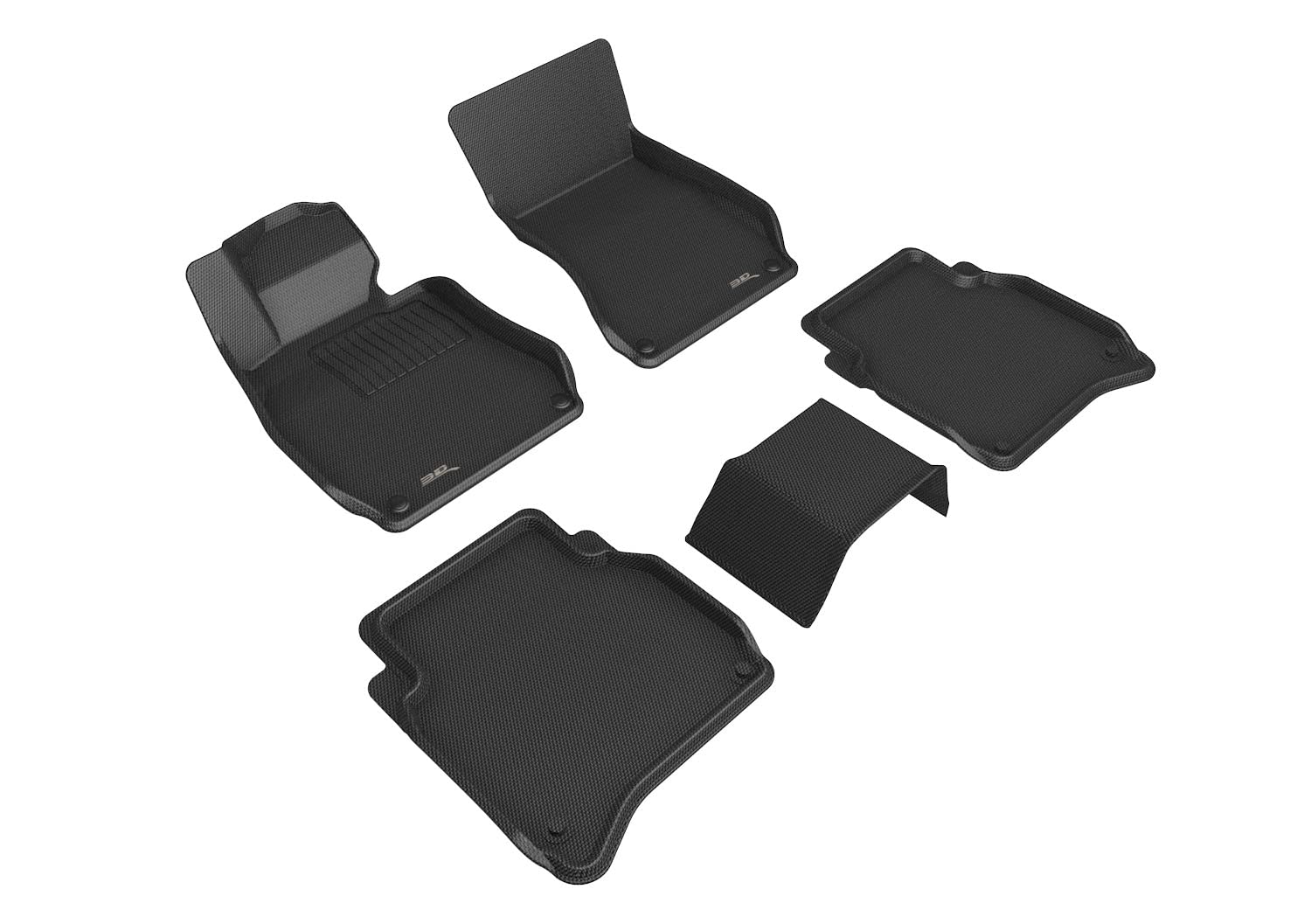 Kagu Floor Mat (Black) 3D MAXpider Custom Fit Compatible with Mercedes-Benz S Class (V223) 2021-2026 - Full Set