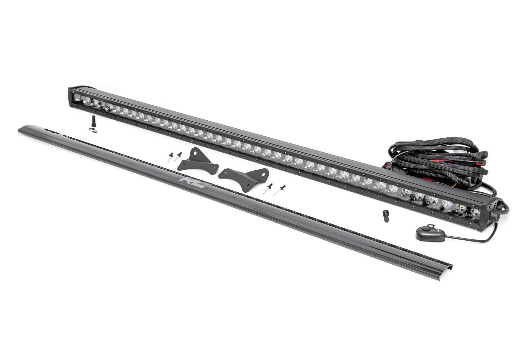 40" Rough Country LED Light Bar Roof Rack Mount for Ford Bronco Sport (2021-2025) - 200W, 16,000 Lumen CREE LED, Spot Focus Beam