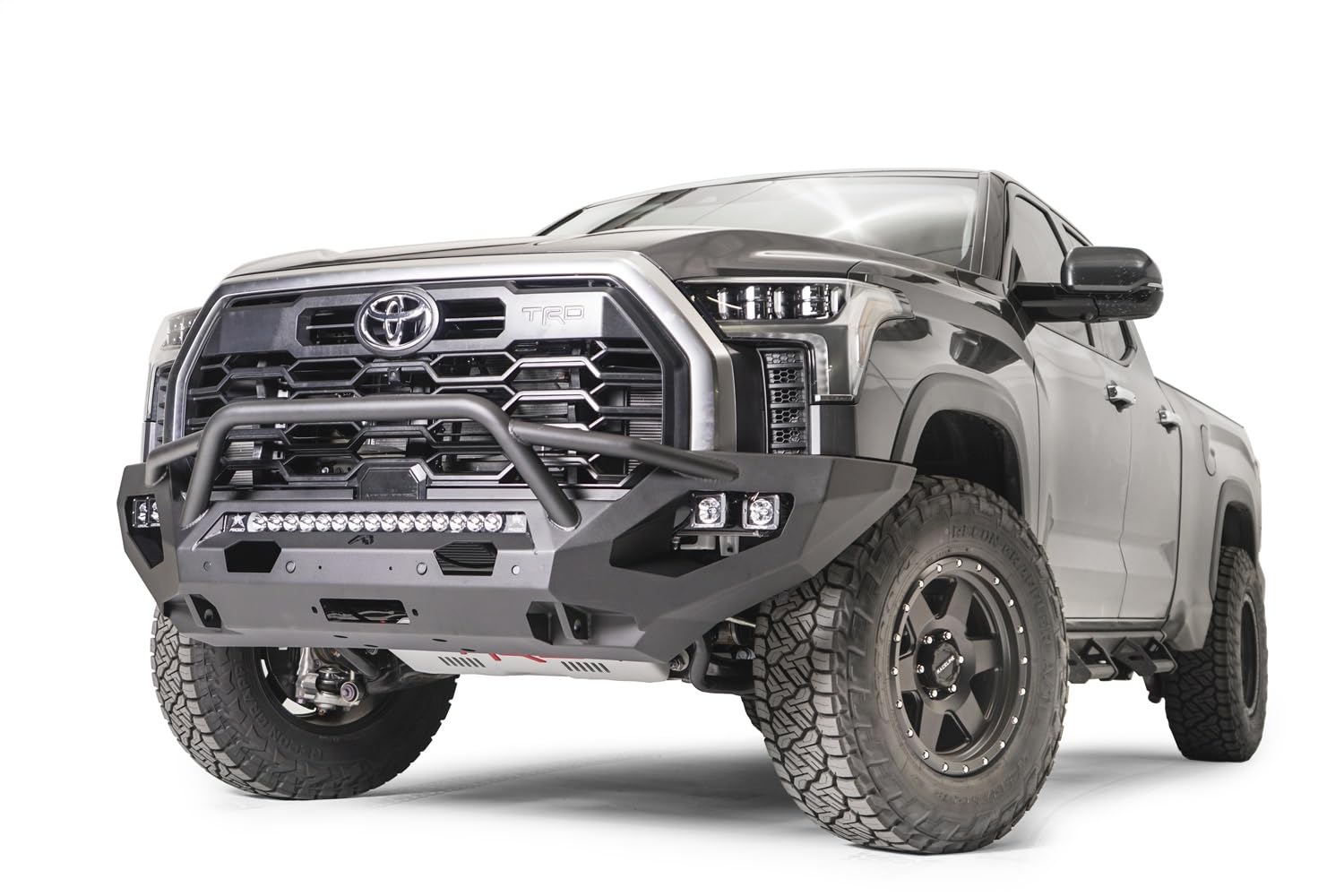 Fab Fours Matrix Front Bumper TT22-X5452-1 fits 22-23 Toyota Tundra - 2 Stage Black Powder Coated - w/Pre-Runner Guard