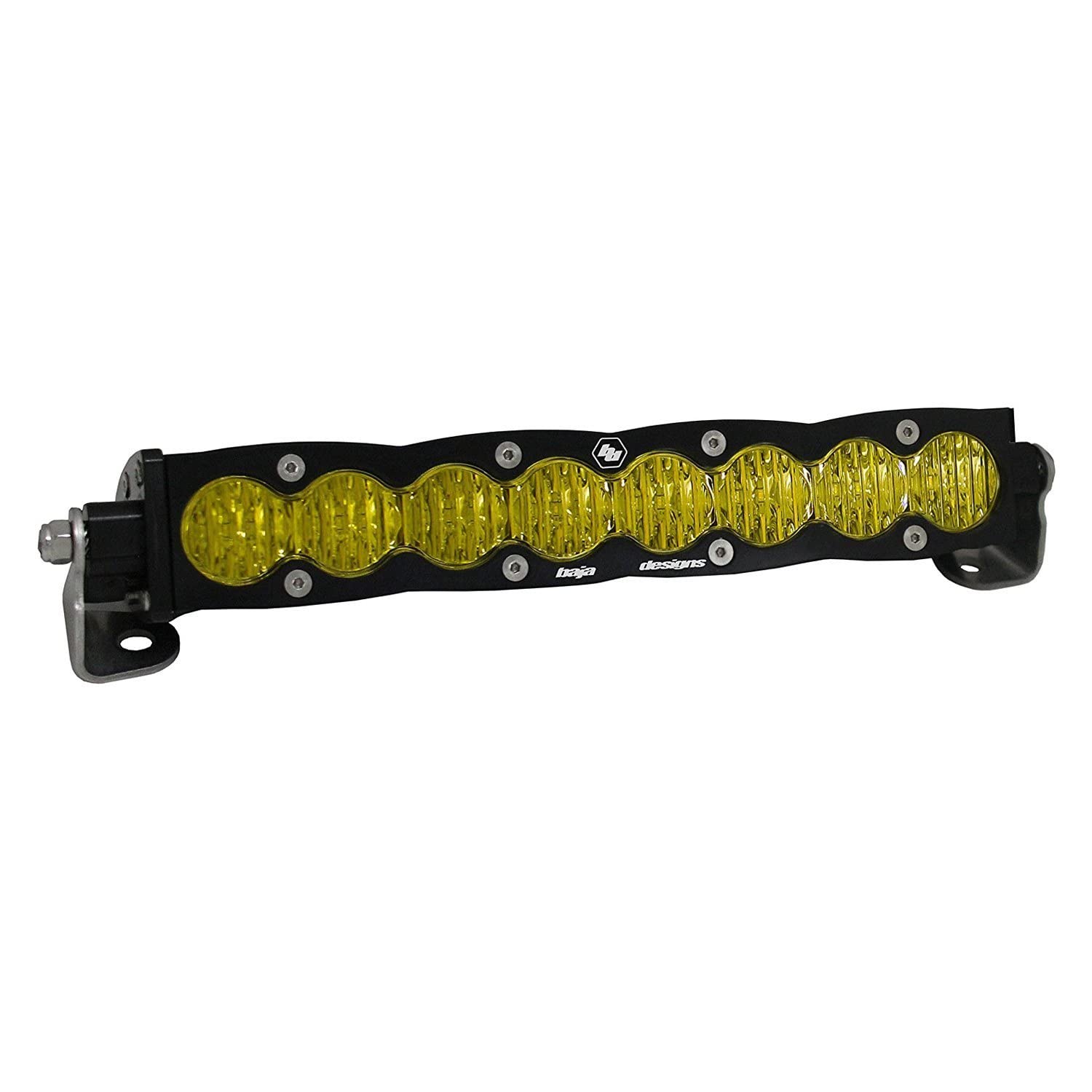 Baja Designs 10" S8 LED Light Bar - Wide Cornering Beam - Slim Off-Road LED Light Bar for Trucks, Wranglers, 4x4, UTV, ATV - Amber Backlight (Baja Amber Lens)