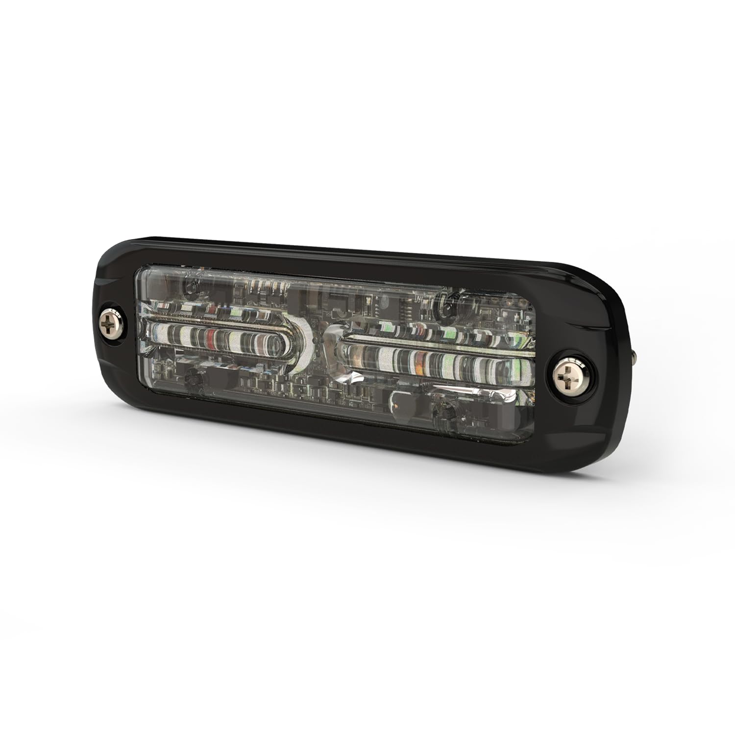 ECCO Directional ED3802ABH LED Warning Light Viz™ Series, 2 Bolt Surface Mount, 12-24V, Tri-Color Amber/Blue, w/HINVII™ technology