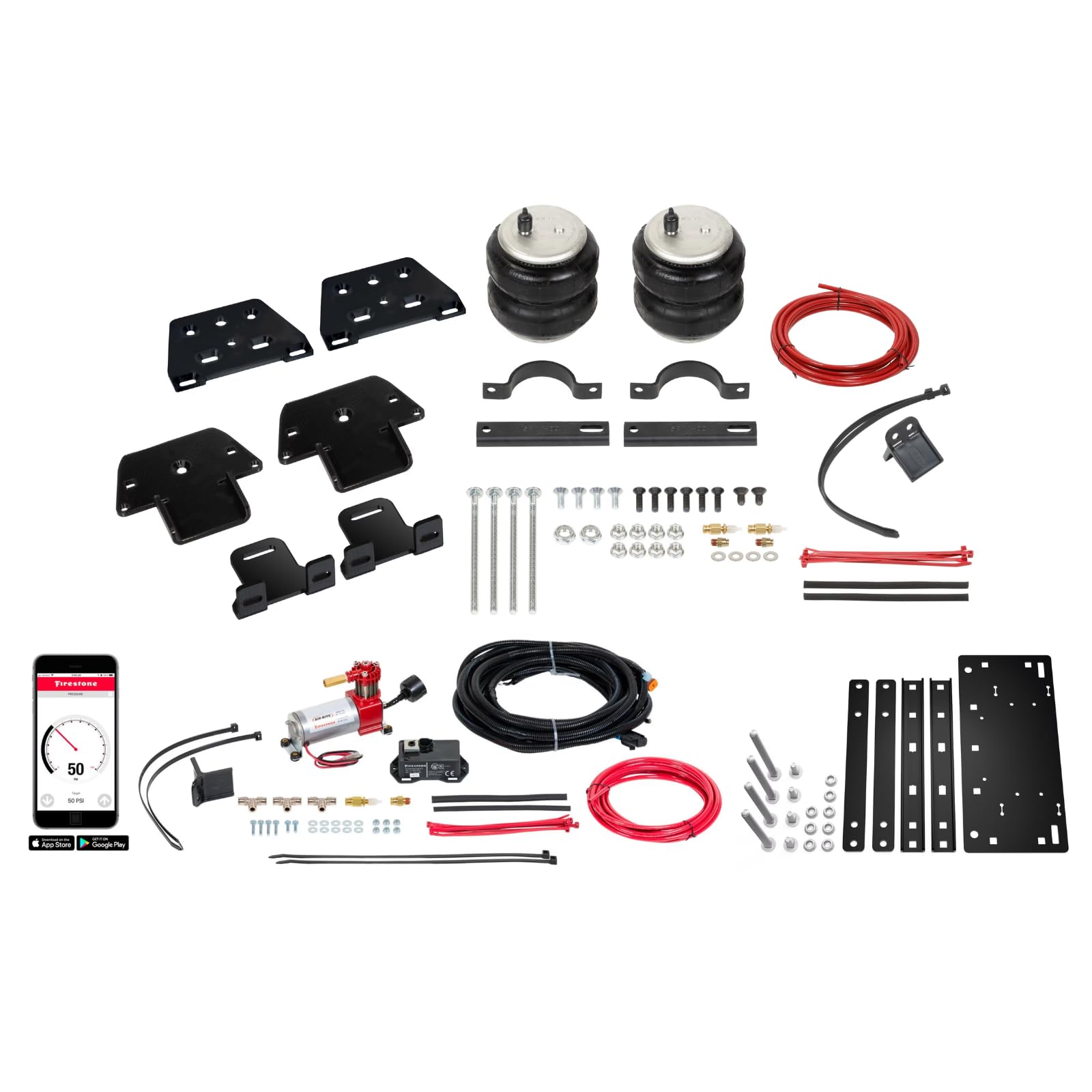 Airide Firestone 2892 All-In-One Wireless Rear Air Spring Kit fits 2022-2026 Tundra Except Factory Air | Up to 5,000 lbs Load Capacity | 5-100 PSI | Easy Installation