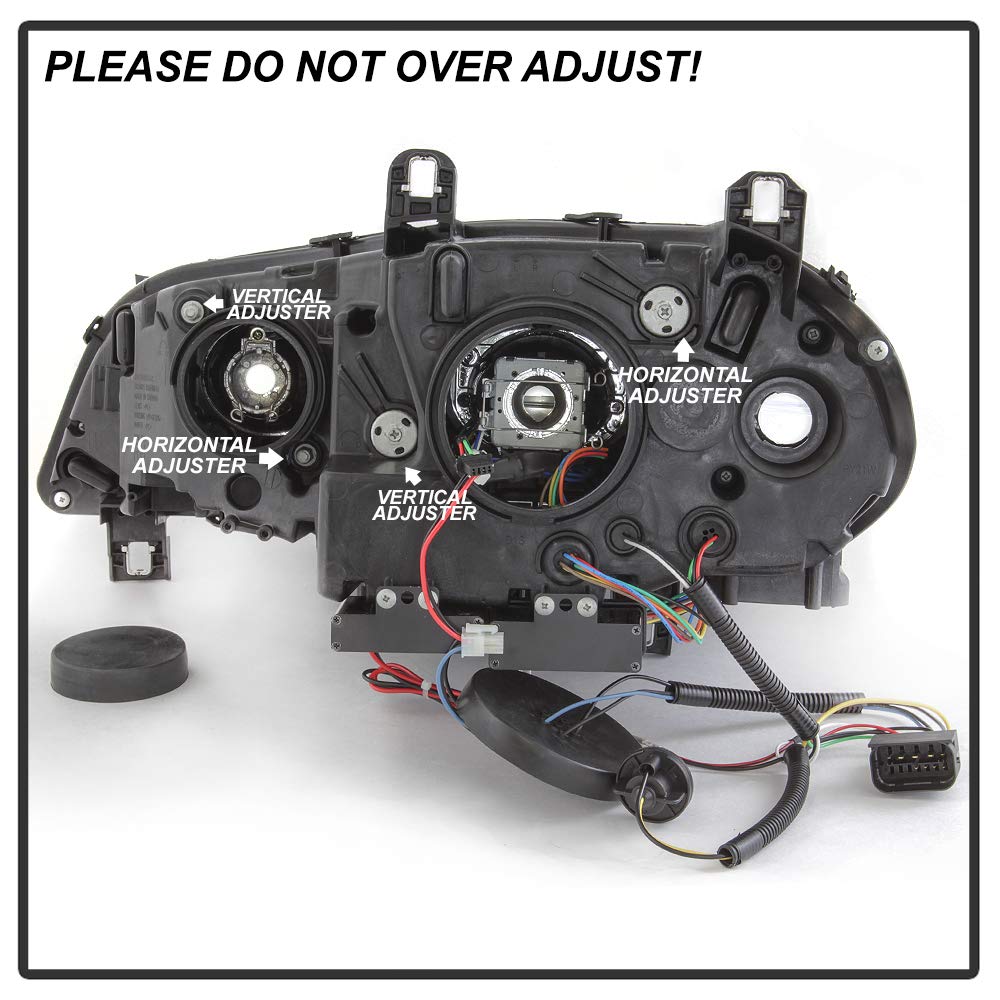 BMW X5 E70 2007-2010 Spyder 5085481 AFS Model HID Model Only (Does Not Fit Halogen Model) Projector Headlights - Black