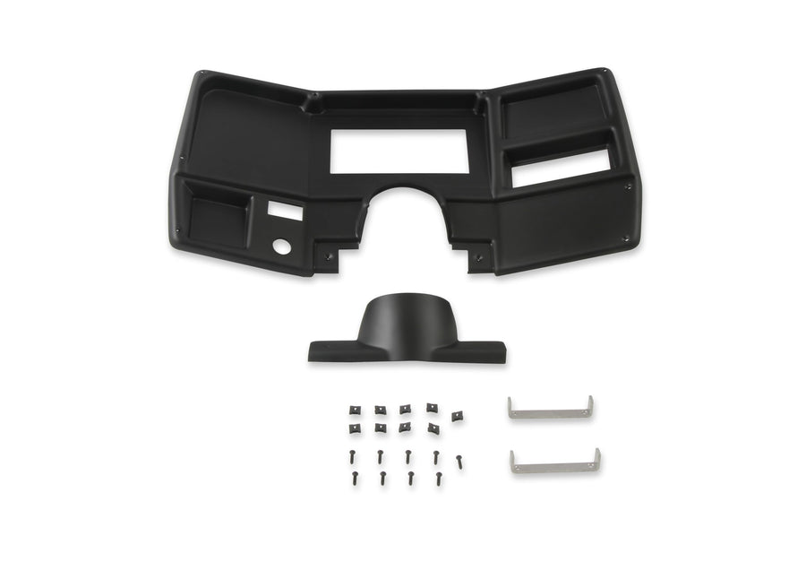 Dash Bezel Holley EFI 553-396 without A/C Vent Openings - Black