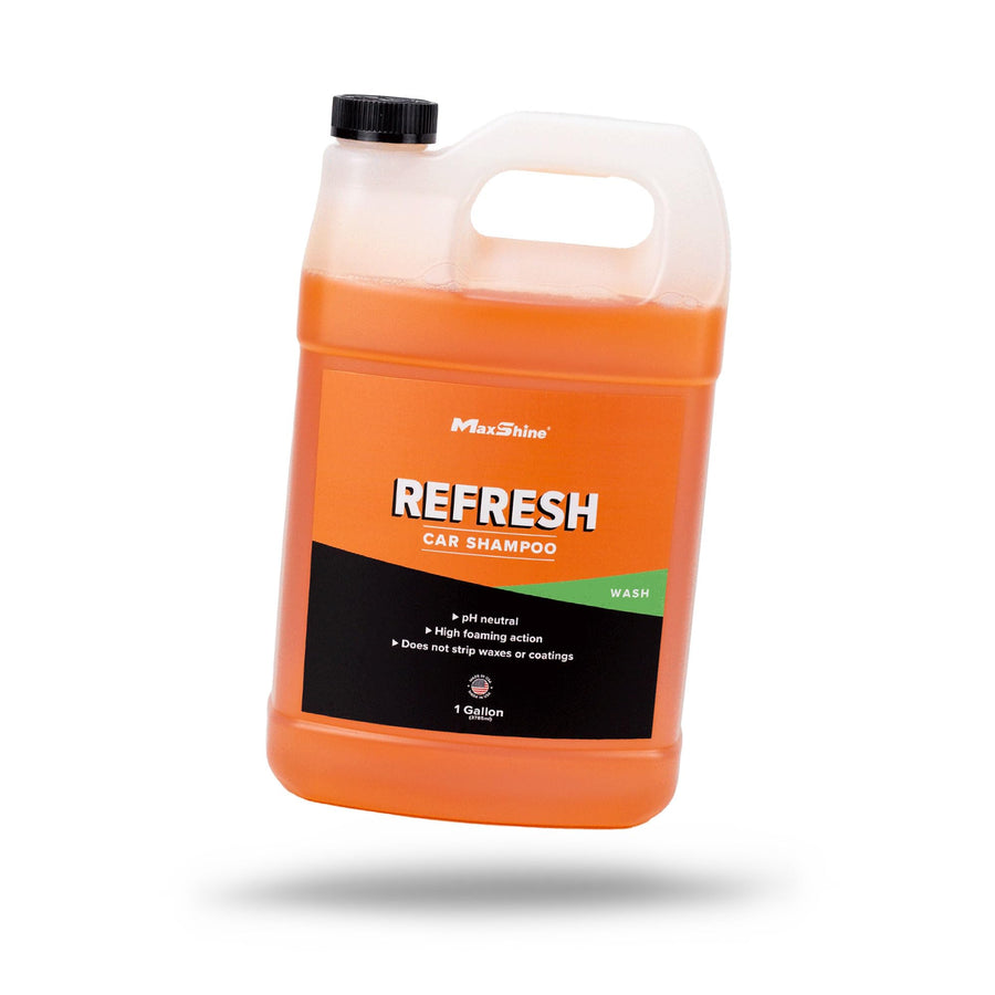 1 Gallon Maxshine Refresh Car Wash Shampoo – pH-Balanced Formula with High Foaming Action – Spot-Free Rinse, Safe on All Painted Surfaces – Ideal for Car Wash & Auto Detailing
