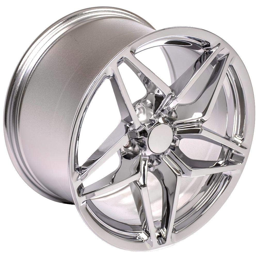 OE Wheels 18 Inch CV31 Rim Fits Corvette C7 ZR1 Style 5x120.65 18x10.5 Chrome - Hollander 5927 (1)