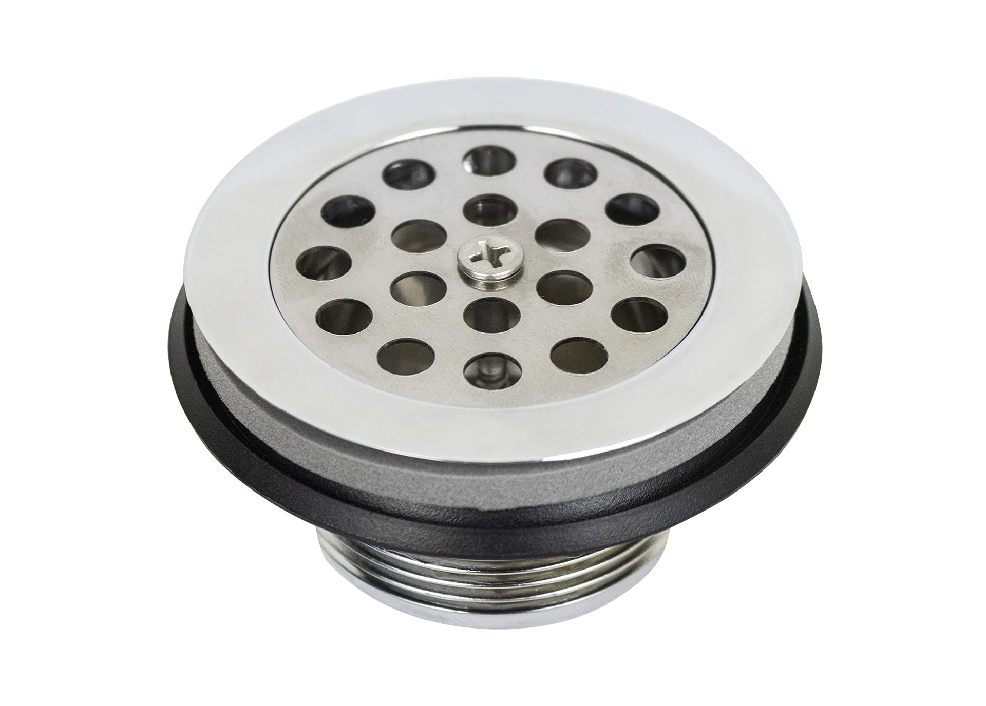Shower ICON 14865 Strainer, Plastic w/Grille, Chrome, 1-1/2"