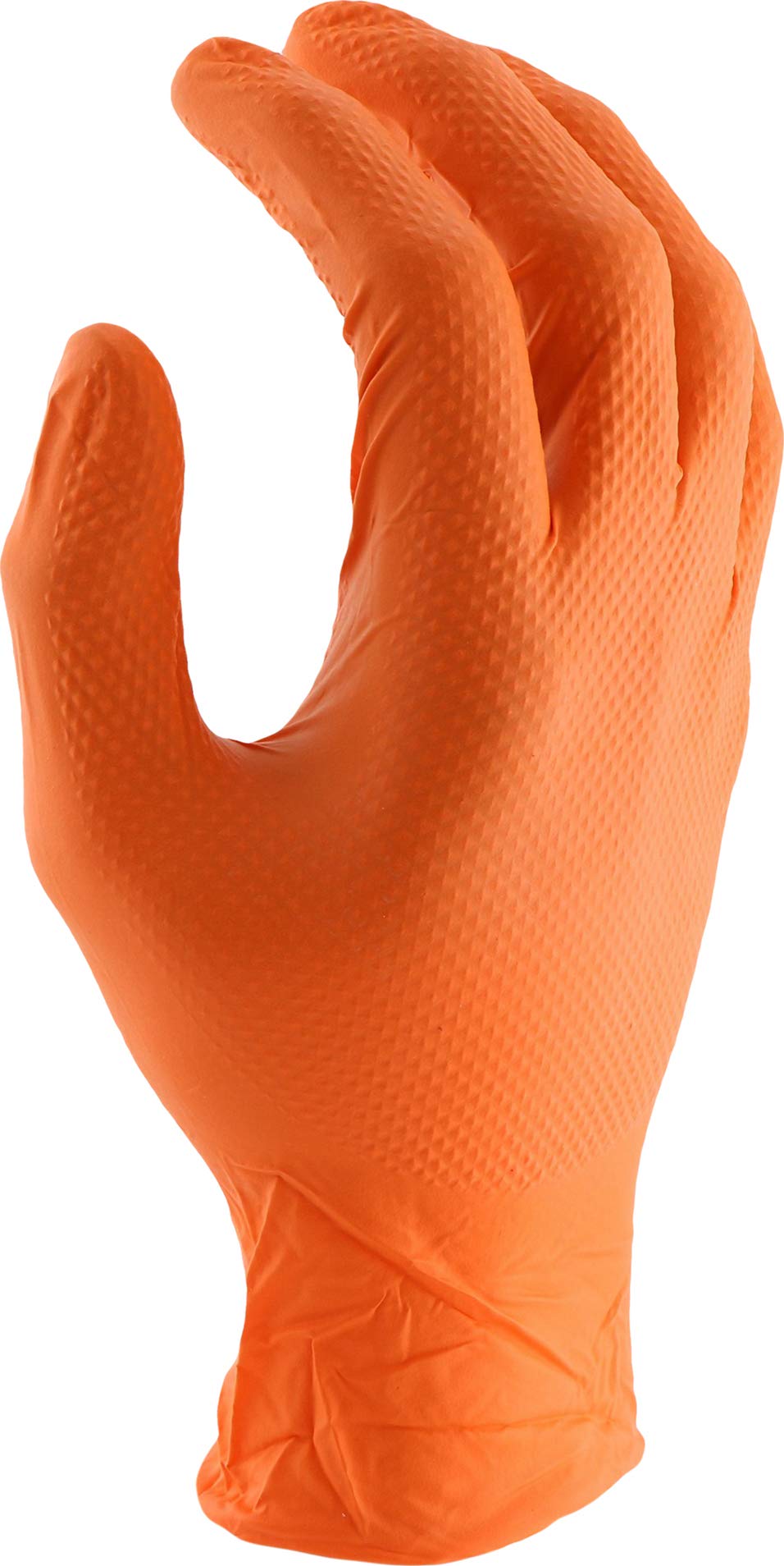 PosiGrip West Chester 2940 7 MIL Industrial Grade Nitrile Gloves – [Pack of 90] Orange, X-Large, Powder-Free Gloves with Diamond Embossed Textured Palm