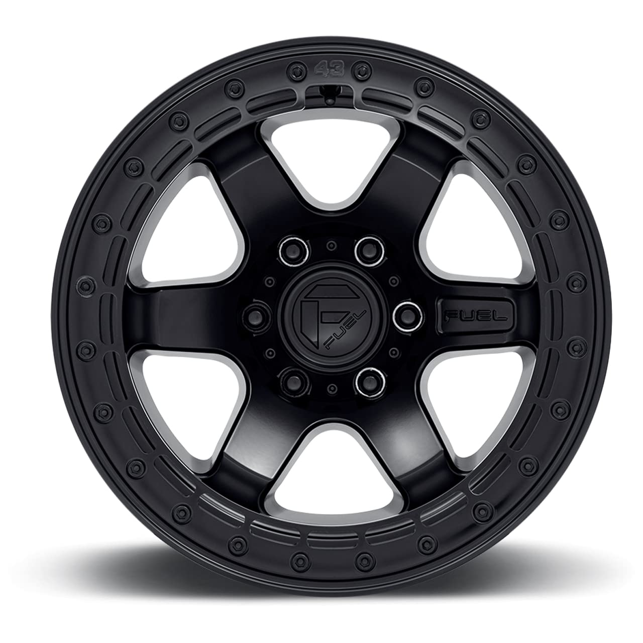 D122 Block Beadlock Fuel 17x9 6x135-15mm Matte Black Wheel Rim 17" Inch