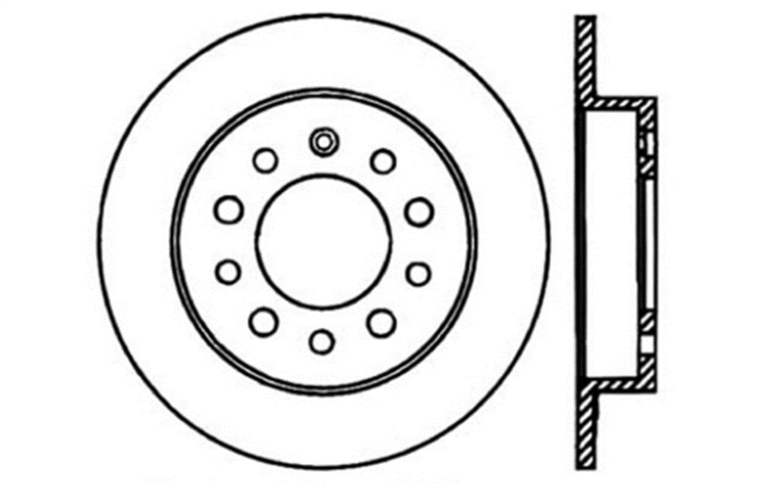 Sport Drilled/Slotted Brake Rotor StopTech 127.51016R (Rear Right), 1 Pack