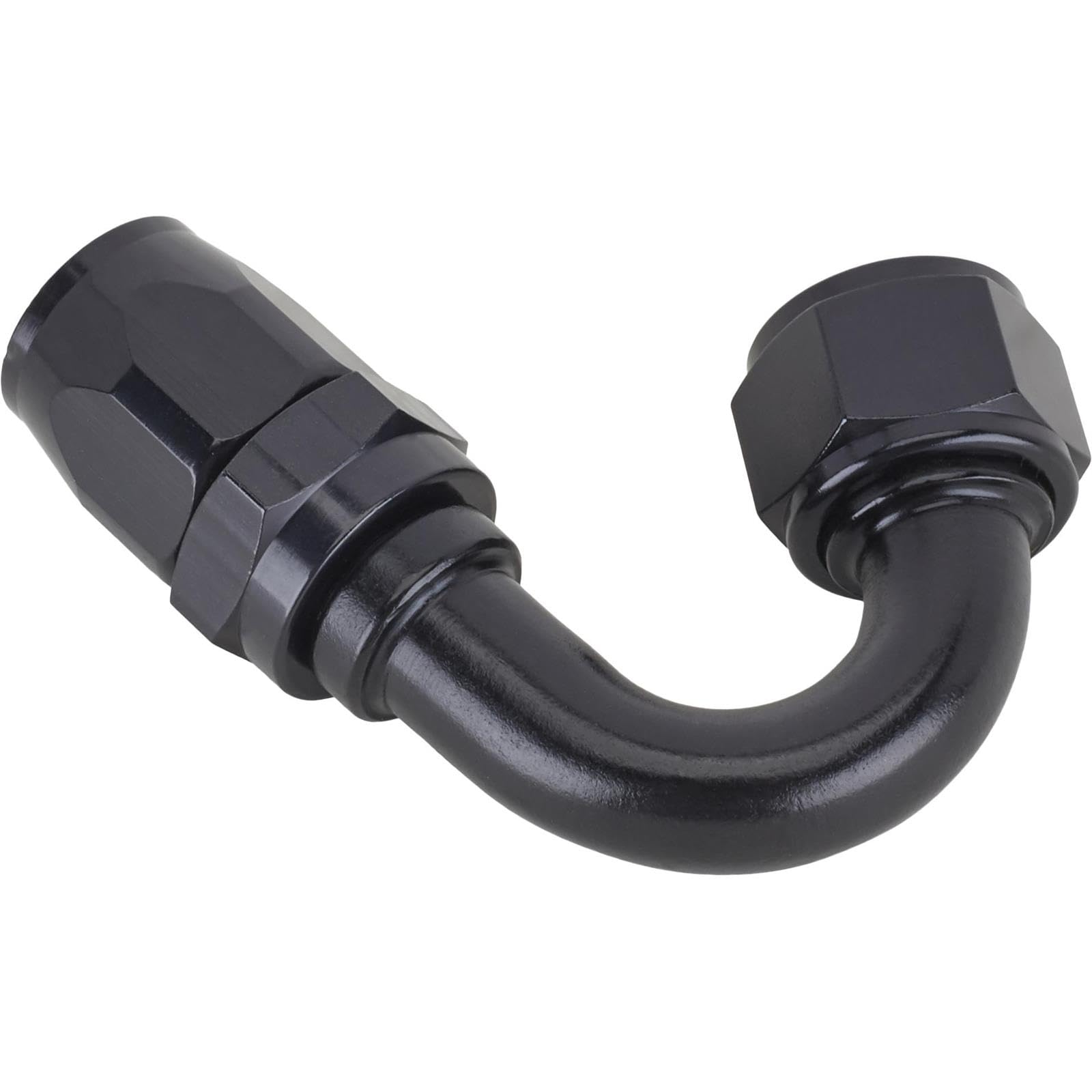 Fragola Performance Systems #10 Nut X #12 Hose Ucing Hose End 150 Degree Black