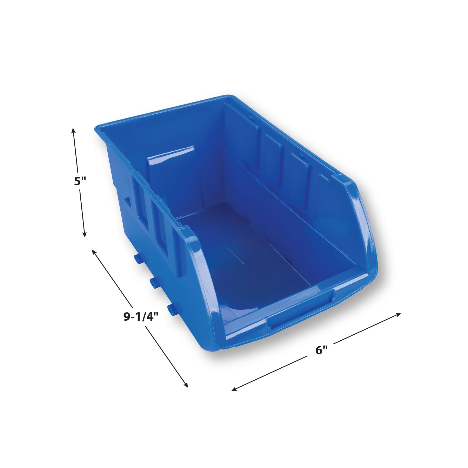 Large Performance Tool W5196 Stackable Storage Trays - Adjustable for Vertical or Horizontal Position, Blue, Pack of 4