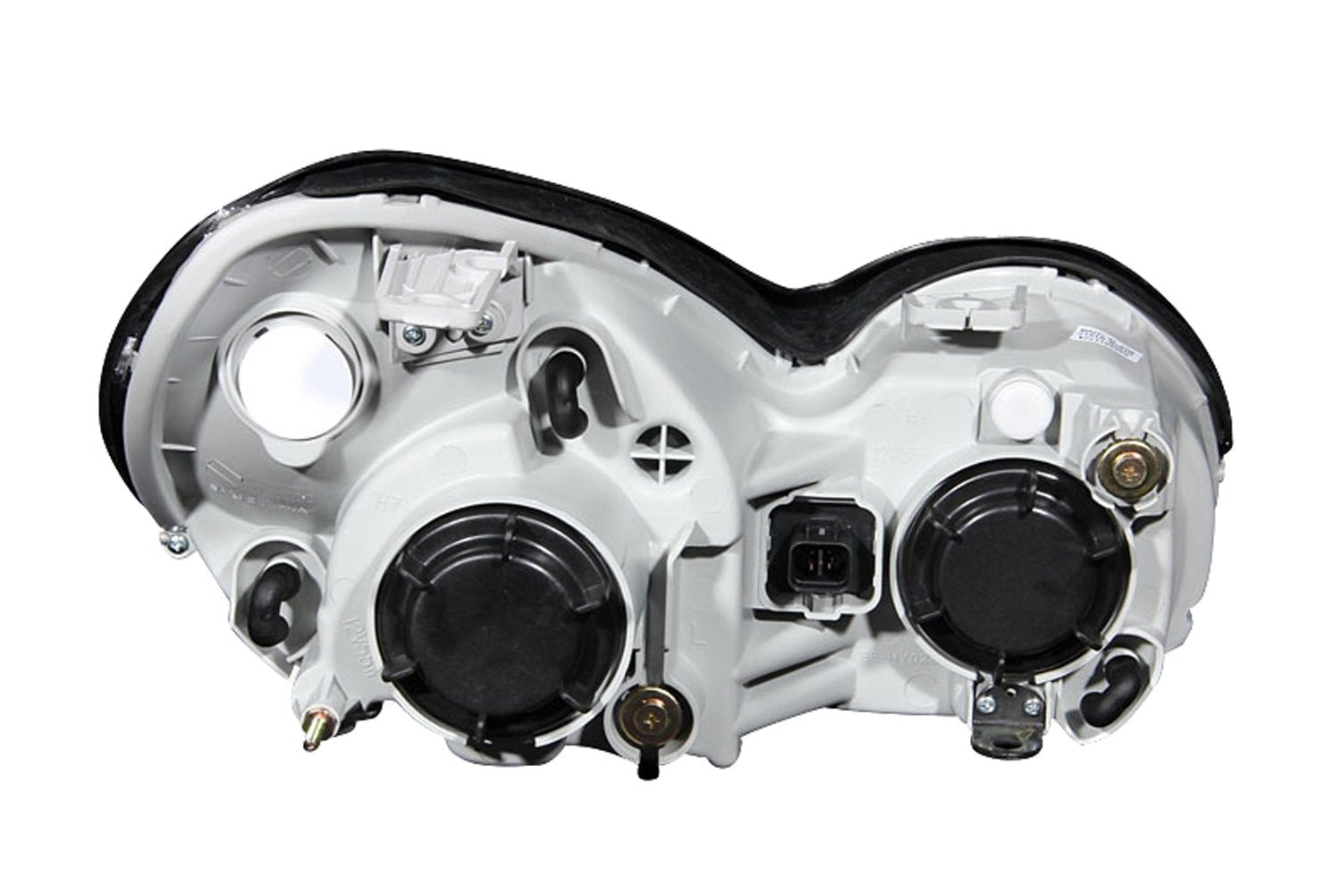 Hyundai Sonata Anzo USA 121231 Black Clear With Amber Corners Headlight Assembly - (Sold in Pairs)