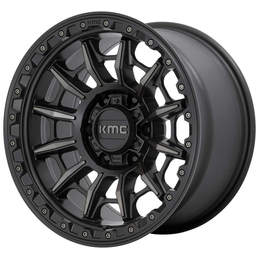 CARNAGE KMC Wheels 17X9 6X5.55 0mm SATIN BLACK WITH GRAY TINT - KM54779068400