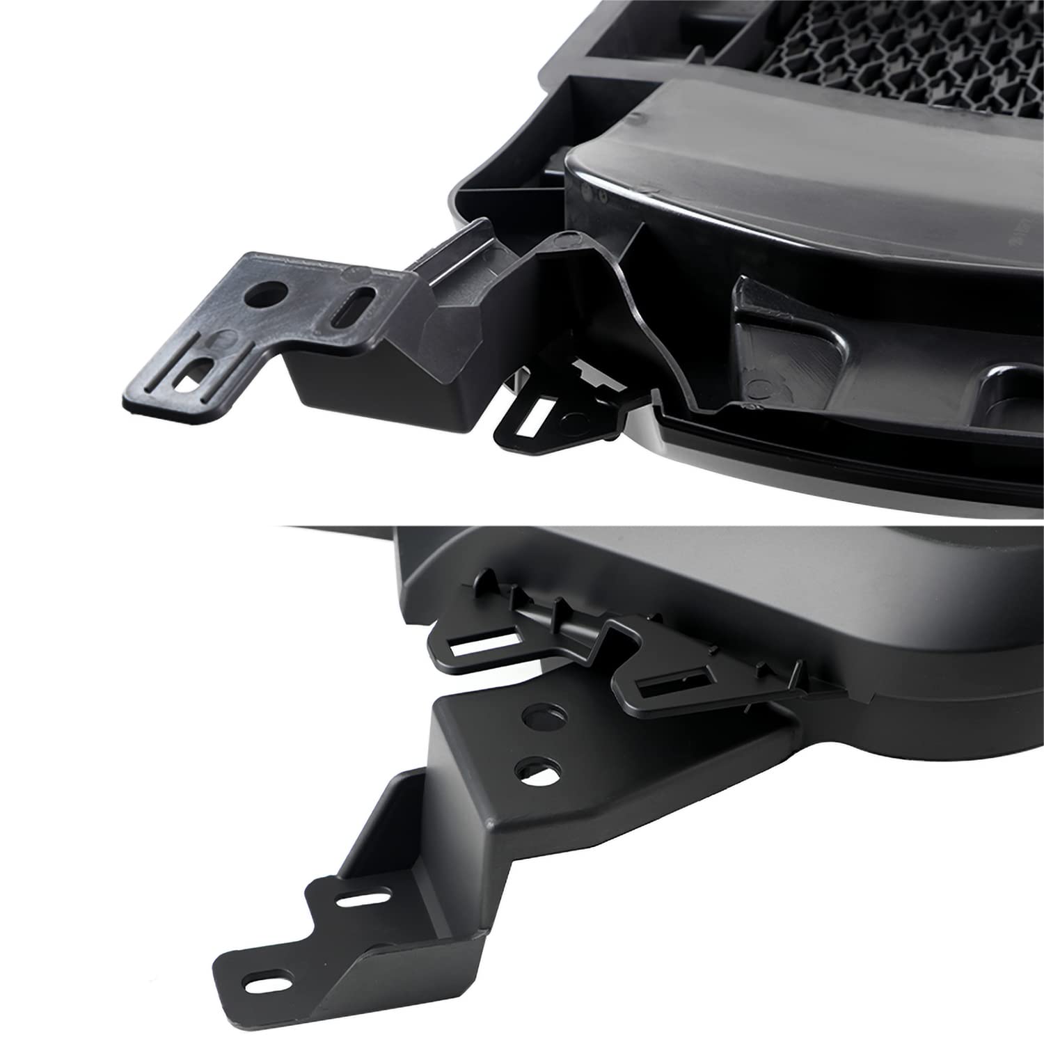 Matte Black Mesh Hood Front Grille Spec-D Tuning Compatible with 2019-2024 Ram 1500