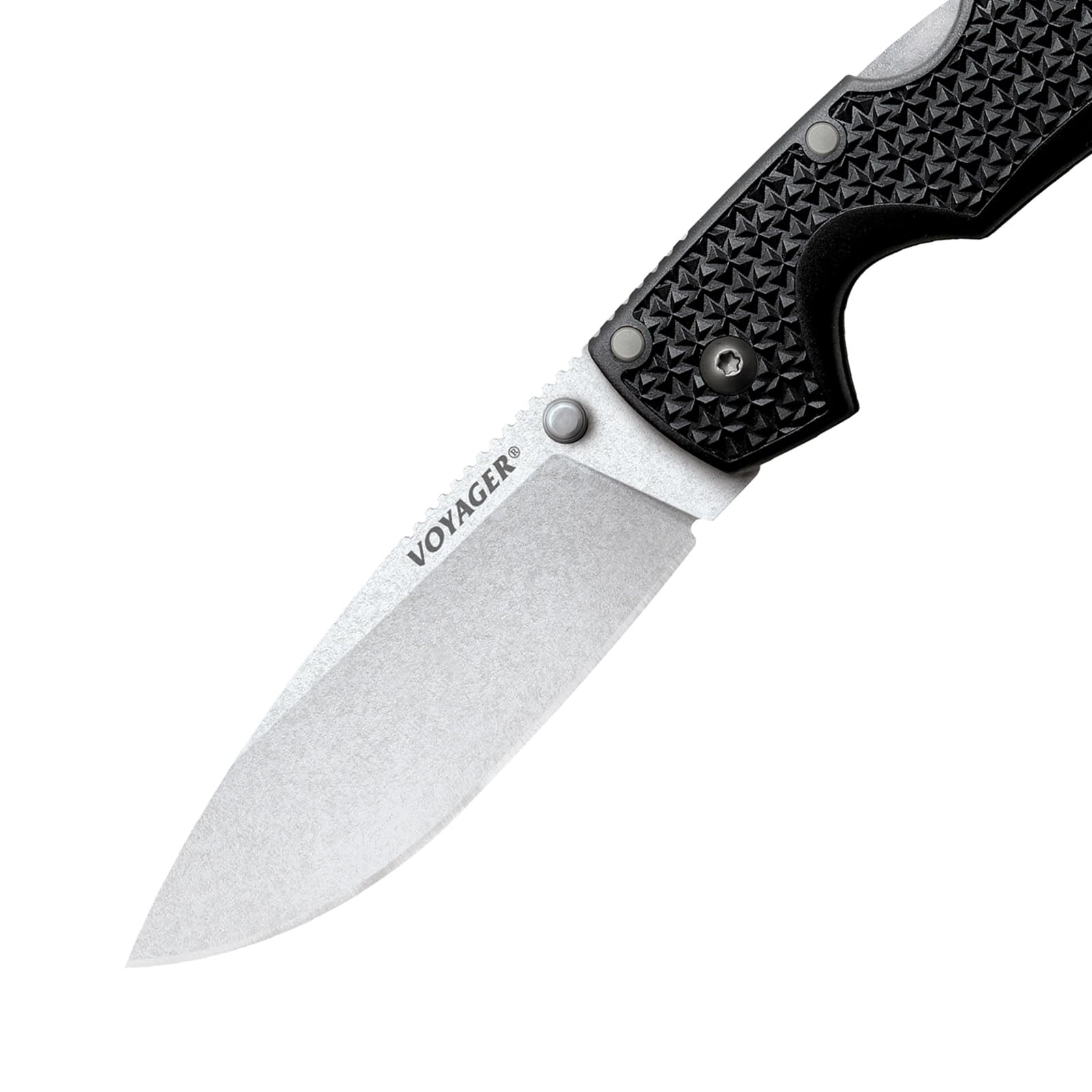 Cold Steel Large Voyager 4" AUS10A Drop Point Razor-Sharp Blade 5.25" Griv-Ex Handle Everyday Carry Tactical Folding Knife w/Tri-Ad Lock