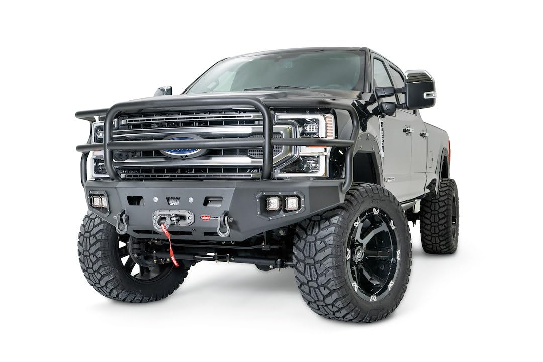 Ascent HD WARN 106914 Front Bumper with Full Grille Guard, Fits: Ford Super Duty F250 & F350 (2017-2021)