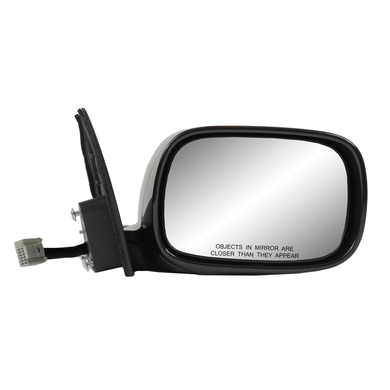 Passenger Side Fit Mirror for Lexus LS430, Black w/PTM Cover, w/Memory, Puddle lamp, Power Fold, w/o auto dimming, Heated Power