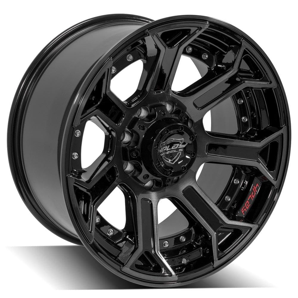 4PLAY Wheels 20 Inch Rim 4P70 Fits 8x170 20x10 Gloss Black Brushed with Tinted Clear (1)