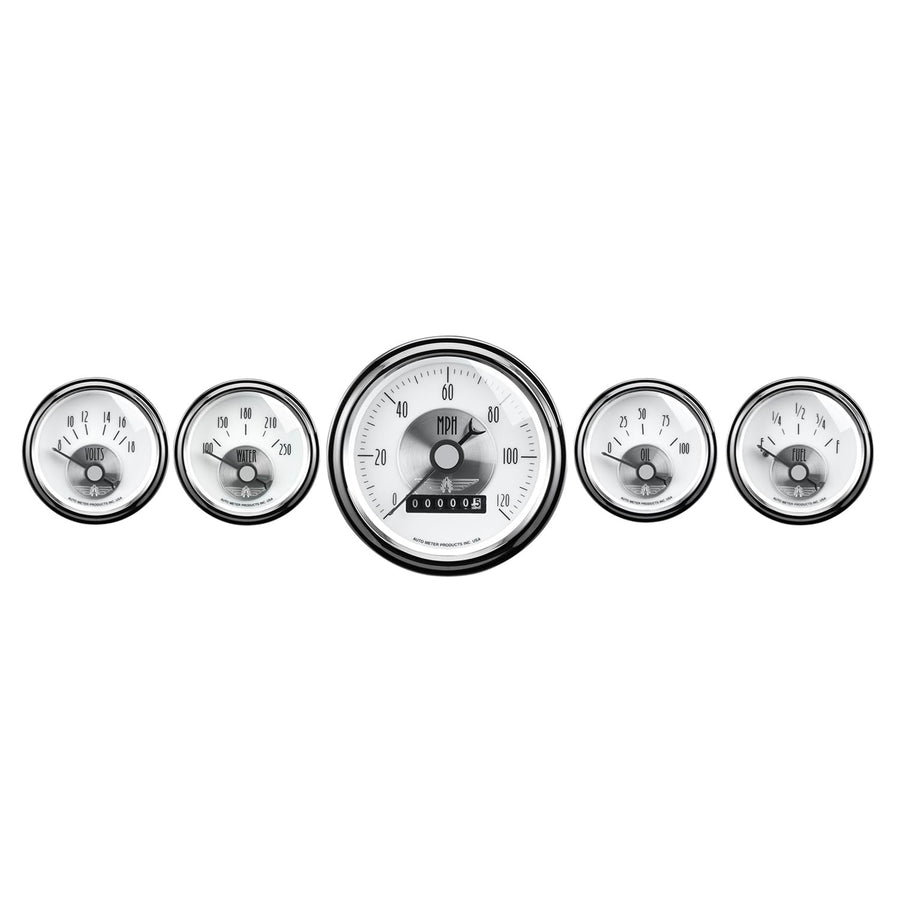 2007 AUTO METER Prestige White 5 PC. KIT Box, Wheel Odometer