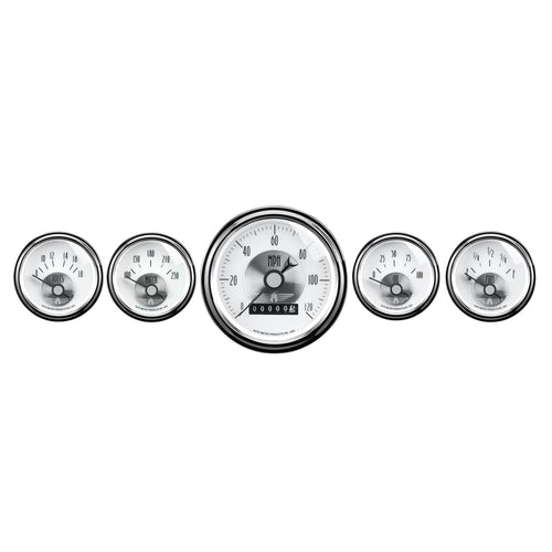 2007 AUTO METER Prestige White 5 PC. KIT Box, Wheel Odometer
