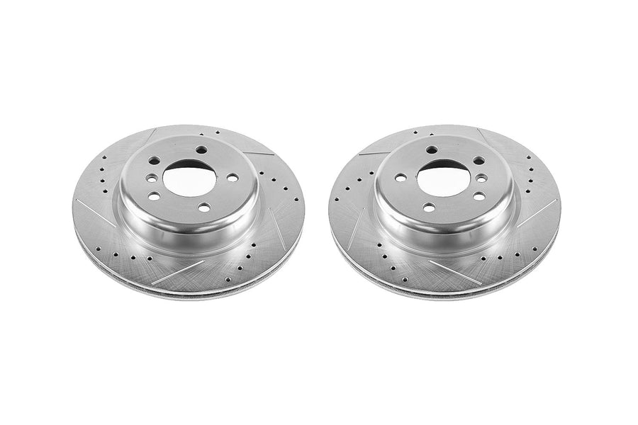 Power Stop Rear EBR1235XPR Drilled and Slotted Rotor Pair For BMW 528i, BMW 528i xDrive, BMW 535d, BMW 535d xDrive, BMW 535i, BMW 535i xDrive, BMW ActiveHybrid 5 [Model Specific]